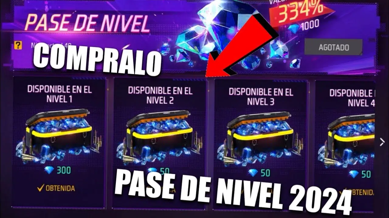PASE NIVEL Free Fire PAGOSTORE