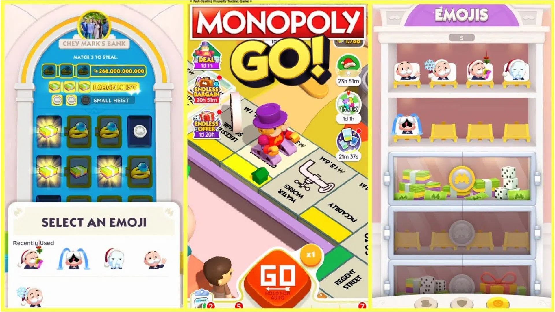 emojis en Monopoly Go