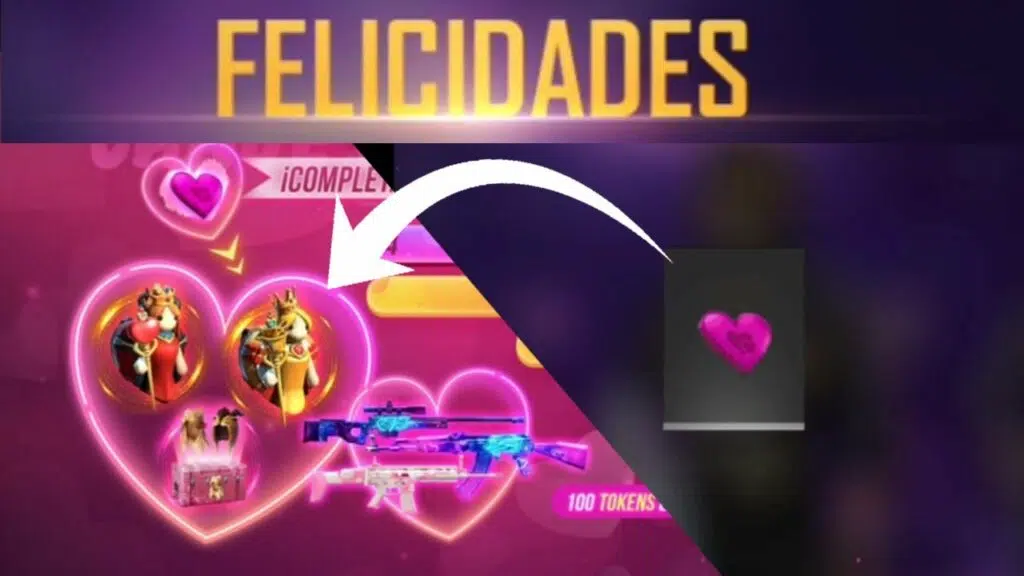 símbolos de corazones para free fire